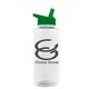 a clear bottle & green lid the mountaineer - 36 oz tritan(tm) bottle with flip straw lid