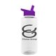 a clear bottle & violet lid the mountaineer - 36 oz tritan(tm) bottle with flip straw lid