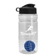 a clear bottle & black lid & royal blue mixing ball groove 20 oz tritan(tm) shaker bottle with flip lid and mixing ball