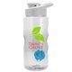 a clear bottle & white lid & cyan mixing ball mini mountain 22 oz tritan(tm) shaker bottle with drink thru lid