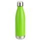 aerial view a lime green prism 17 oz vacuum insulated stainless steel bottle, image 1 of 3