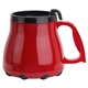 aerial view a metallic red palisade 16 oz desk mug, image 1 of 2