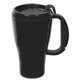 aerial view a metallic black polyproylene seafarer 16 oz mug, image 1 of 2