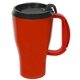 aerial view a metallic red polyproylene seafarer 16 oz mug, image 1 of 2