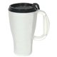 aerial view a white polyproylene seafarer 16 oz mug, image 1 of 2