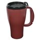 aerial view a maroon polyproylene seafarer 16 oz mug, image 1 of 2