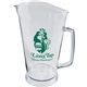 a clear 60 oz plastic beer pitcher with handle