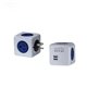 a blue allocacoc 4 outlet 3 prong ul listed surge - protected space - saving powercube with 2- usb ports