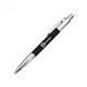 a silver soft touch faux leather pen