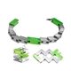 a silver/green playableart metal bracelet cube silver green art puzzle