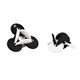 a black/white playable art osm sculpture toy - black and white