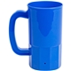 a royal blue 14 oz single wall stein beer mug