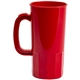 a red 22 oz single wall stein mug