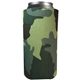 a green camo foamzone collapsible 16 oz can cooler