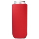 aerial view a red foamzone collapsible 24 oz can cooler, image 1 of 2