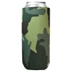 a green camo foamzone collapsible 24 oz can cooler