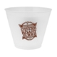 aerial view a frosted 9 oz frost - flex(tm) reusable, unbreakable plastic stadium cup, image 1 of 2