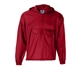 aerial view a red augusta sportswear - packable half - zip hooded pullover jacket - colors, image 1 of 3
