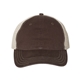 aerial view a brown/ khaki richardson trucker snapback cap, image 1 of 3