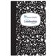 a black 6 1/2 x 10 full color field journal