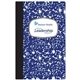 a blue 6 1/2 x 10 full color field journal