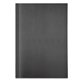 aerial view a black perfect bound eco notebook, image 1 of 2