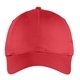aerial view a gym red nike unstructured cotton / poly twill cap, image 1 of 4