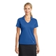 aerial view a gym blue nike womens dri - fit vertical mesh polo, image 1 of 6