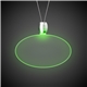 a green & oval shape green light up pendant necklaces
