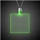 a green & square shape green light up pendant necklaces
