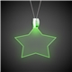 a green & star shape green light up pendant necklaces