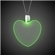 a green & heart shape green light up pendant necklaces