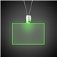a green & rectangle shape green light up pendant necklaces