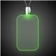 a green & dog tag shape green light up pendant necklaces