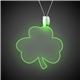 a green & shamrock shape green light up pendant necklaces