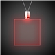 a red & square shape red light up pendant necklaces