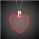 a red & heart shape red light up pendant necklaces
