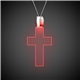 a red & cross shape red light up pendant necklaces