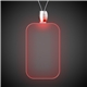 a red & dog tag shape red light up pendant necklaces