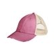 a naut red/ tan adams distressed ollie cap - all