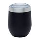 aerial view a black brisbane 12 oz stainless steel wine tumbler, image 1 of 3