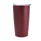 aerial view a maroon with clear lid 20 oz himalayan recycled tumbler, image 1 of 2
