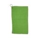 aerial view a lime green fingertip towel dark colors, image 1 of 2