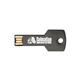aerial view a black c berwyn key shape usb flash drive, image 1 of 4