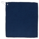 aerial view a navy blue microfiber golf towel 12 x 12, image 1 of 3