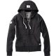 Women aerial view a black womens riverside roots73 full zip fleece hoodie, image 1 of 3