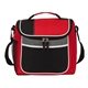 aerial view a red geneva 16- can cooler bag, image 1 of 4