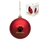 a red shatter resistant ornament