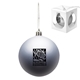 a silver shatter resistant ornament