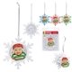 a clear w/silver ribbon light up snowflake ornament